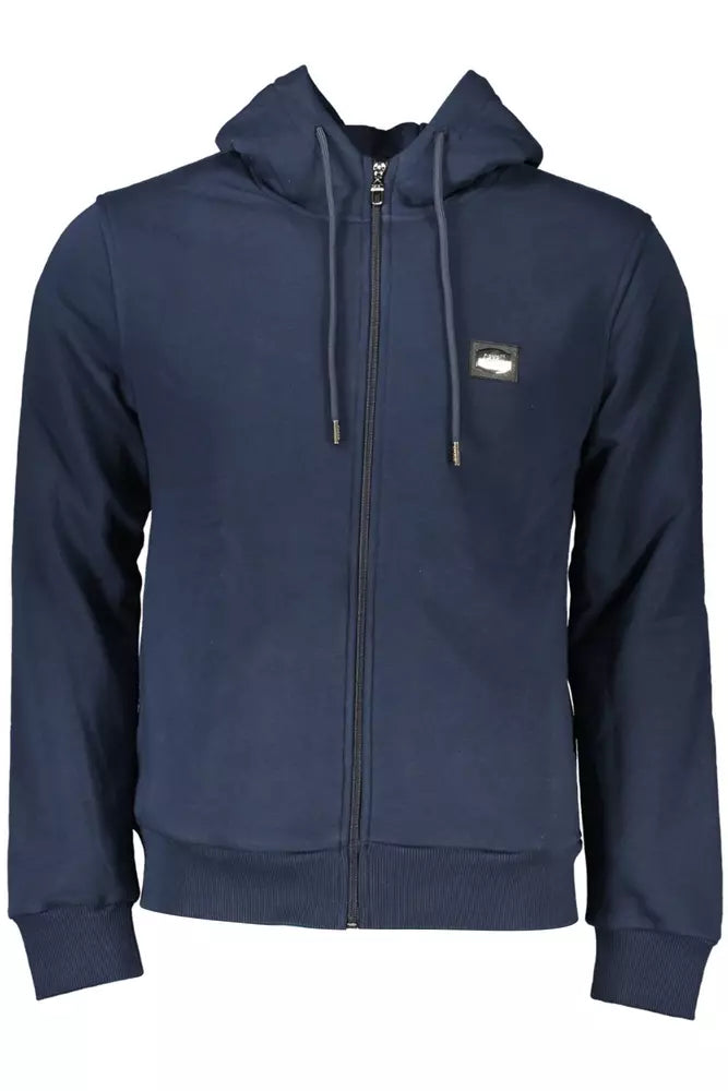 Sweat zip à capuche bleu élégant