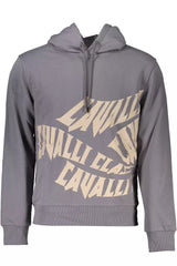 Elegant Gray Hooded Sweatshirt in Regular Fit