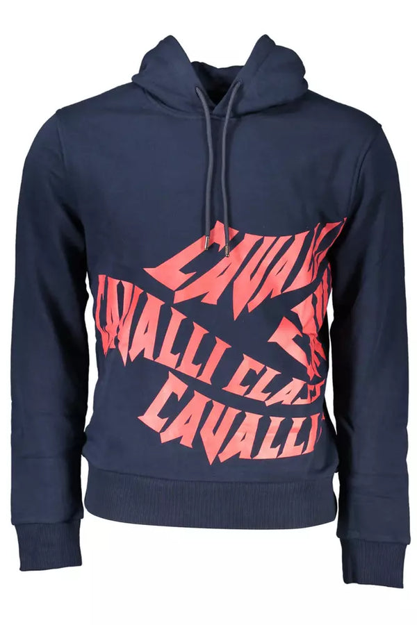 Sudadera con capucha azul chic de clase cavalli