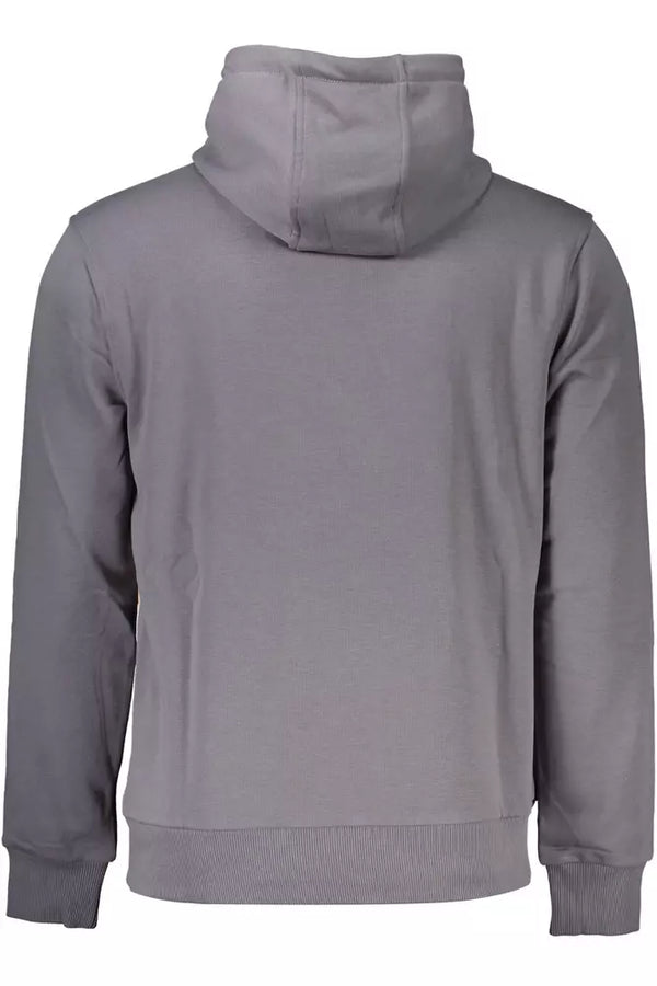 Sudadera con capucha gris elegante en forma regular