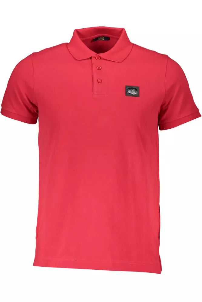 Elegante polo di cotone rosa con dettagli chic