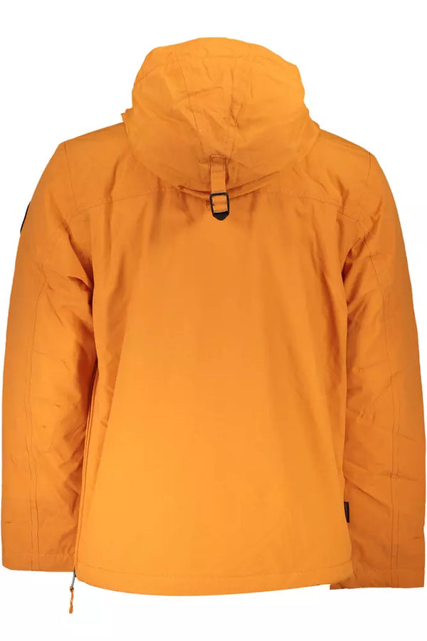 Lebendige orangefarbene Regenwaldjacke