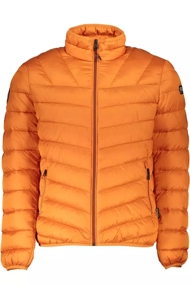 Veste en polyamide orange chic avec poches