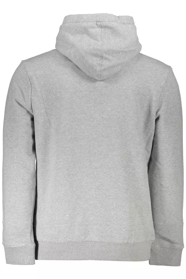 Chic Grey Half-Zip-Kapuzen-Sweatshirt mit Kapuze