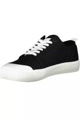 Sleek Black Sports Sneakers with Eco-Friendly Twist