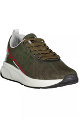 Contrasto verde Sneaker sportivi allacciati