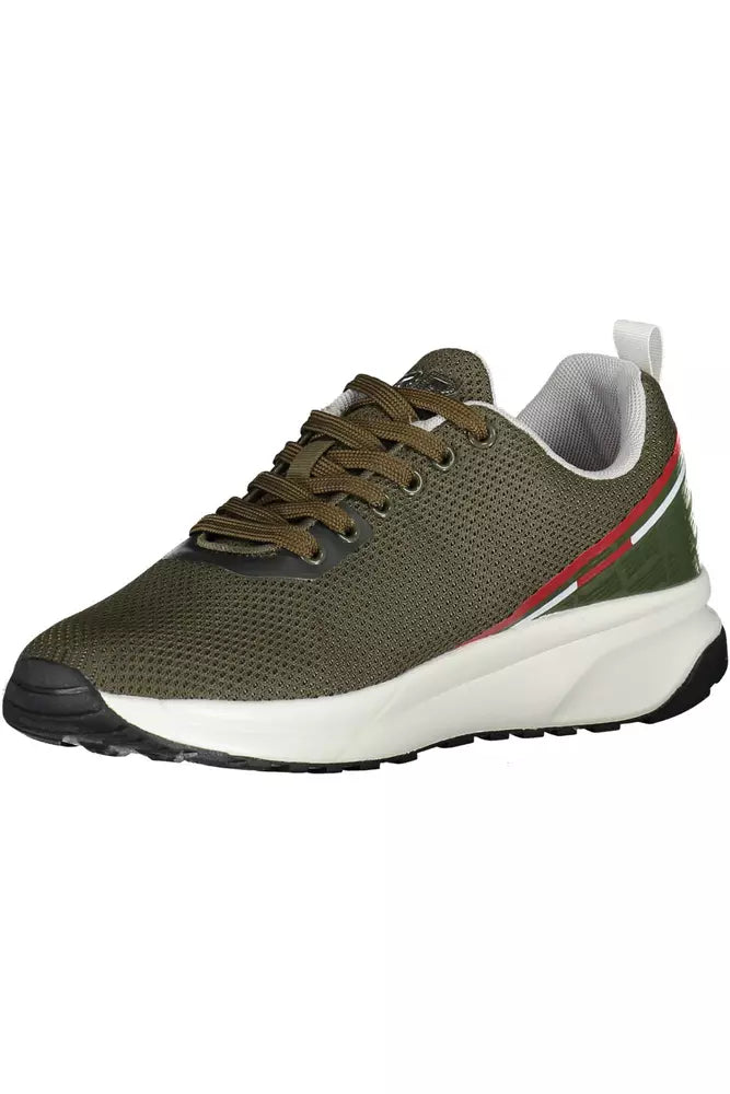 Contrasto verde Sneaker sportivi allacciati