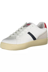 Eleganti sneaker sportivi allacciati bianchi