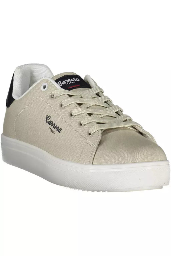 Schlanker beige Sneaker mit kontrastierenden Akzenten