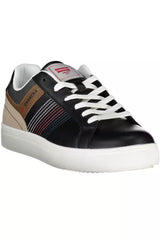 Sneaker sportive nere eleganti con accenti contrastanti