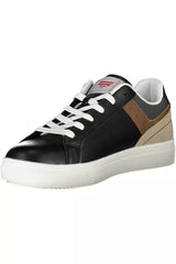 Sneaker sportive nere eleganti con accenti contrastanti