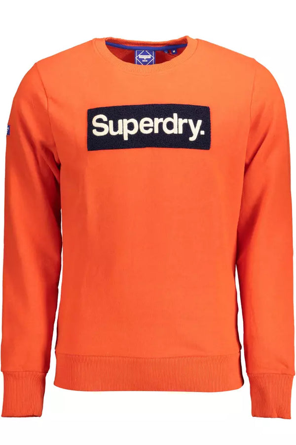 Sweat-shirt brodé orange vibrant