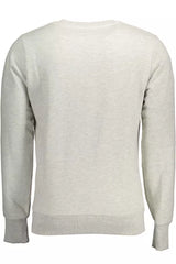 Sweat brodé gris chic