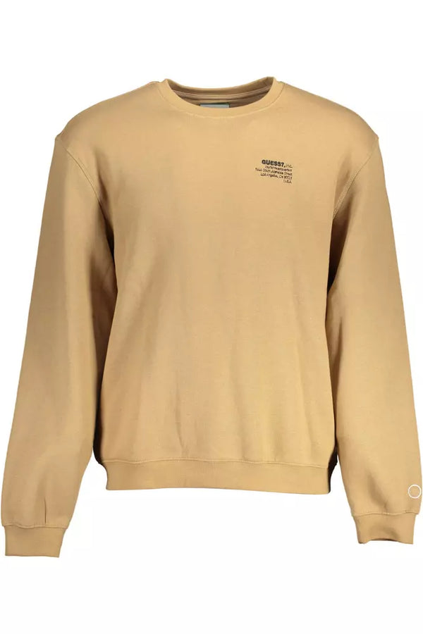 Erhöhtes lässiges beige Crew-Neck-Sweatshirt