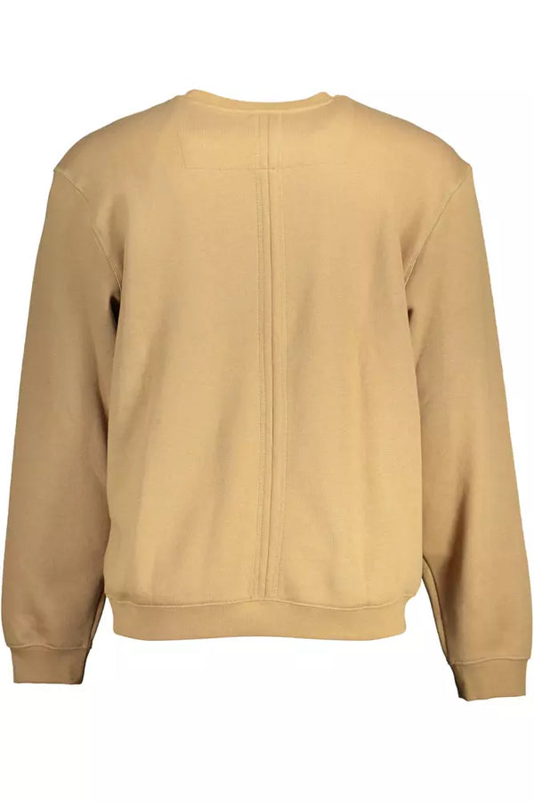 Erhöhtes lässiges beige Crew-Neck-Sweatshirt