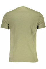 T-shirt en coton bio vert chic avec broderie