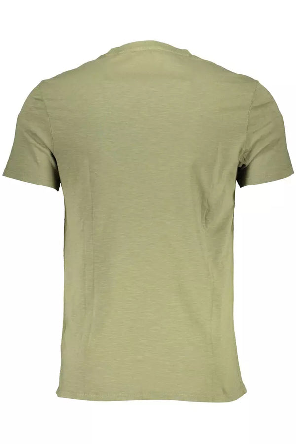 Chic Green Bio -Baumwoll -T -Shirt mit Stickerei