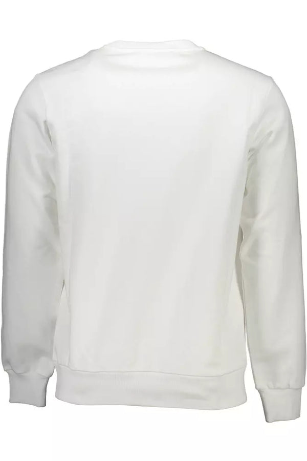 Sweat à coton imprimé blanc croustillant