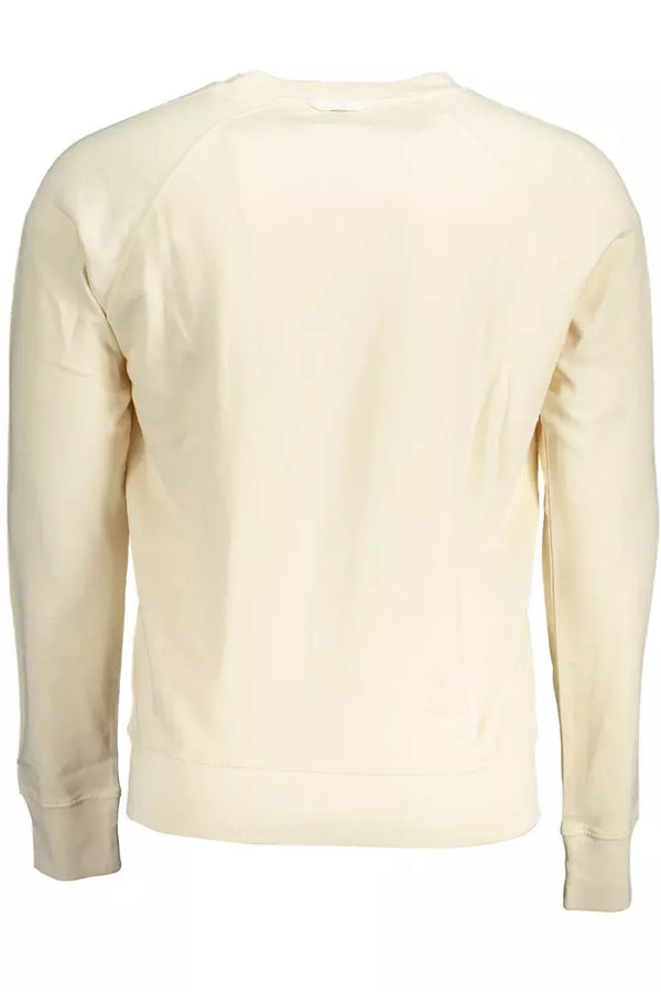 Chic Beige Cotton Sweatshirt mit Logoabdruck