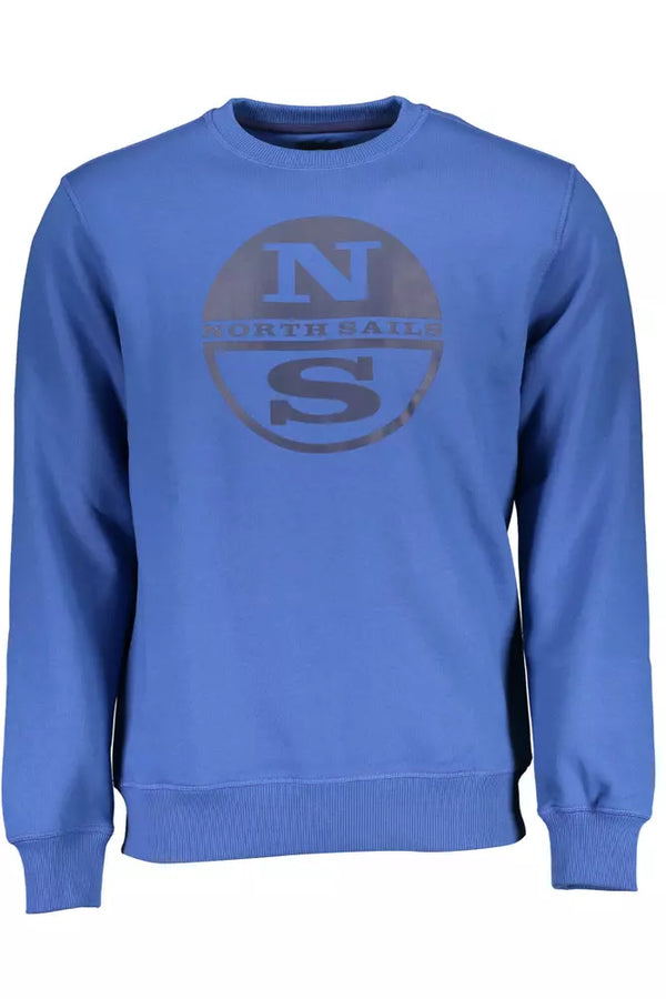 Chic Marine Blue Round Neck Sweater