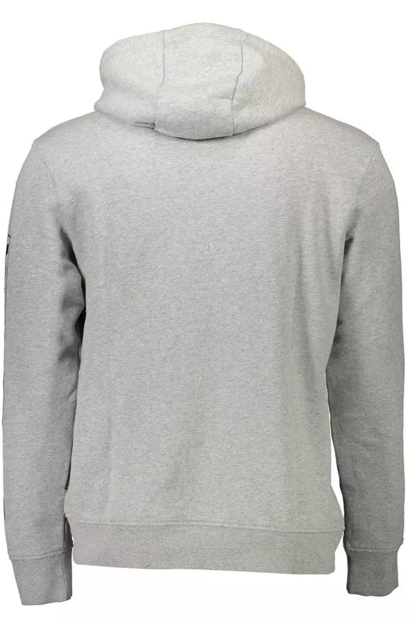 Sweat à capuche gris chic avec détail du logo