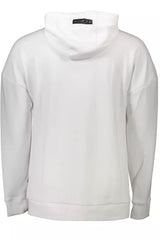 Sudadera con capucha blanca casual elevada