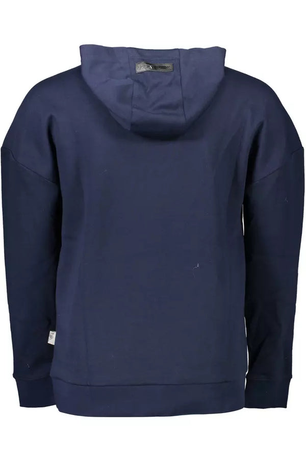 Sweat à capuche bleu élégant avec détail du logo