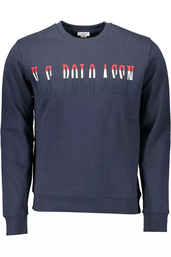 Sweat-shirt classique en coton bleu avec logo