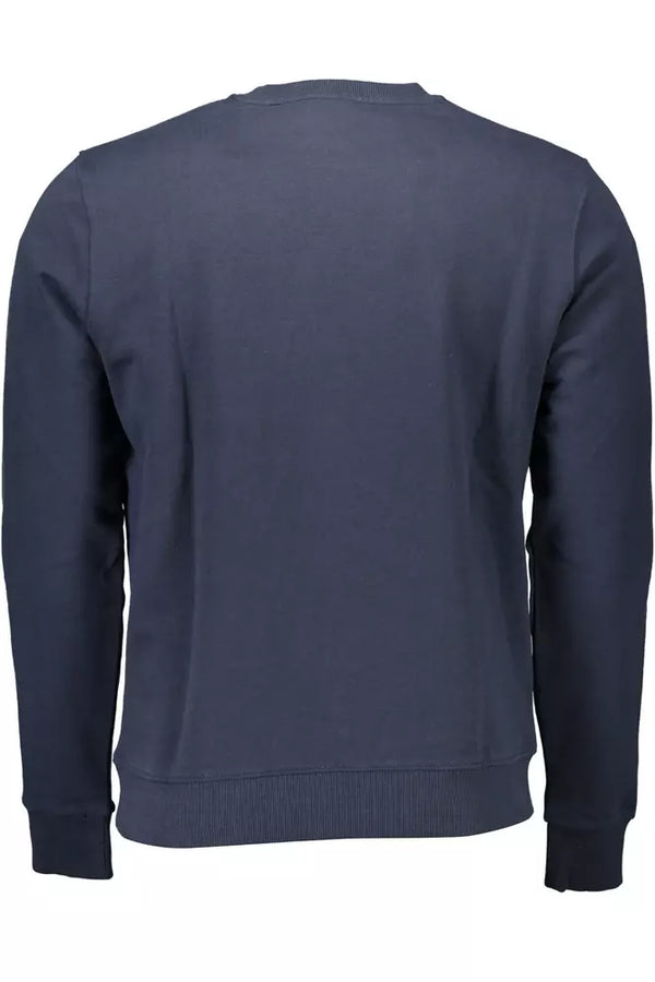 Classic Blue Cotton Sweatshirt with Logo