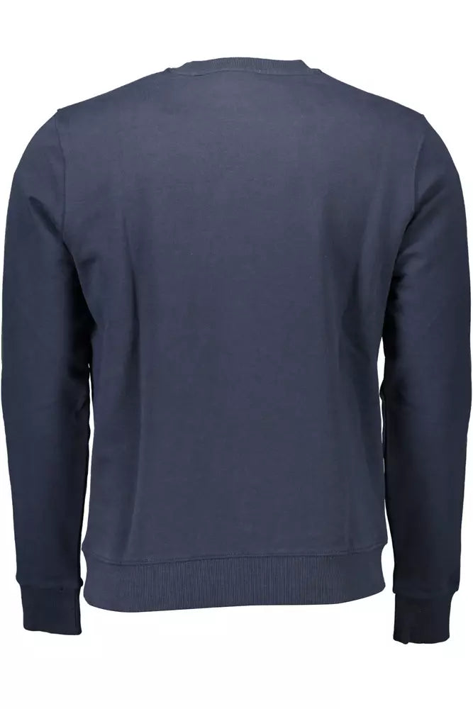 Sweat-shirt classique en coton bleu avec logo