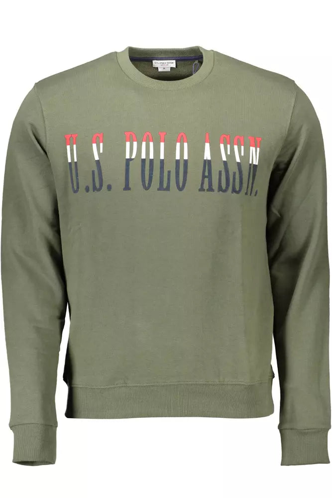 Chic Green Cotter Crew Neck πουλόβερ