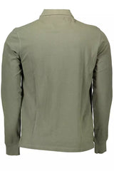 Elegant Green Long-Sleeved Polo Shirt