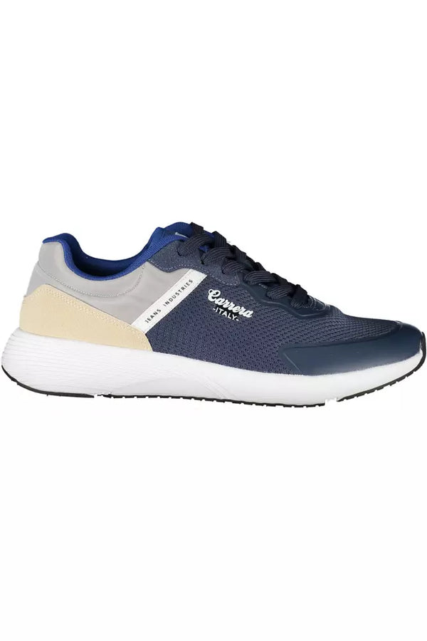 Sneaker blu eleganti con accenti contrastanti