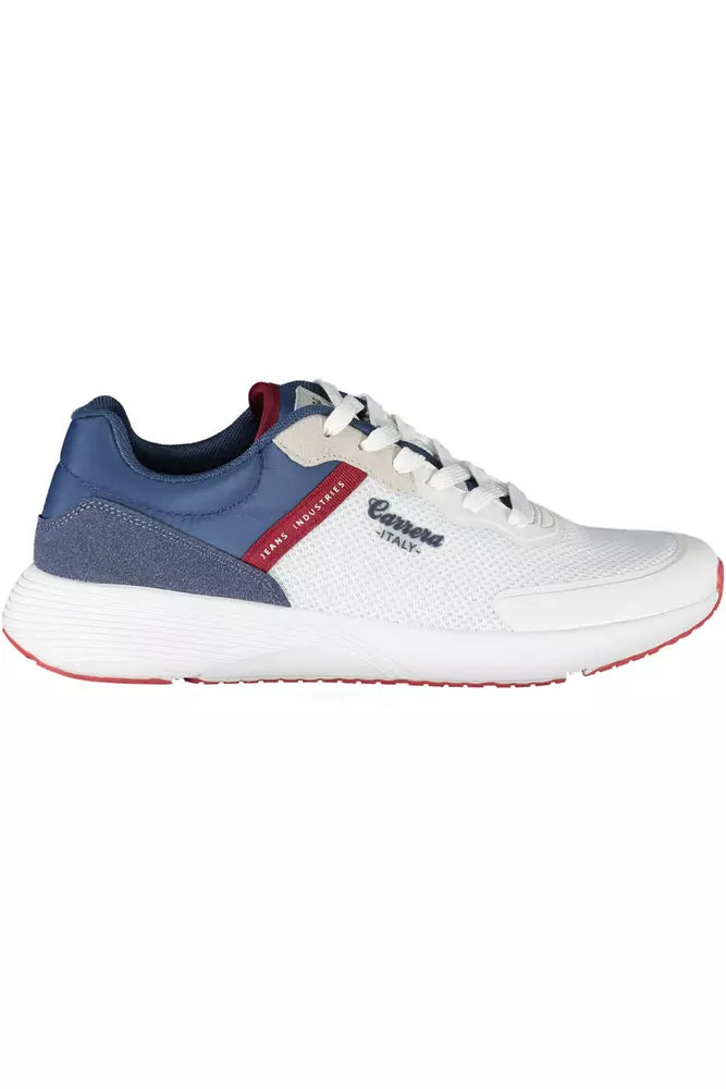 Eleganti sneaker allacci bianchi con accenti contrastanti