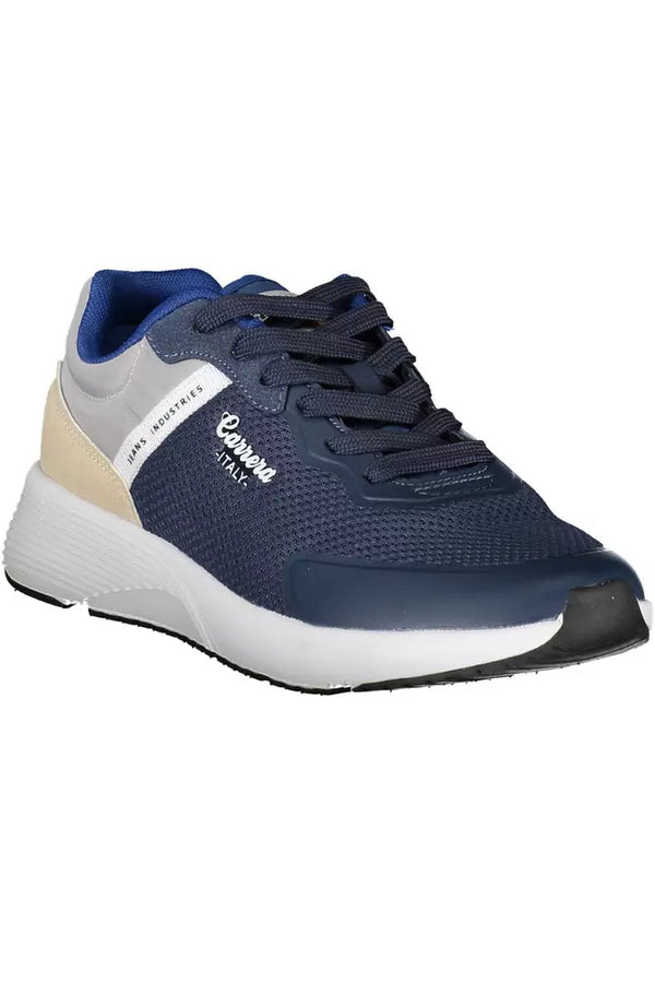 Sneaker blu eleganti con accenti contrastanti