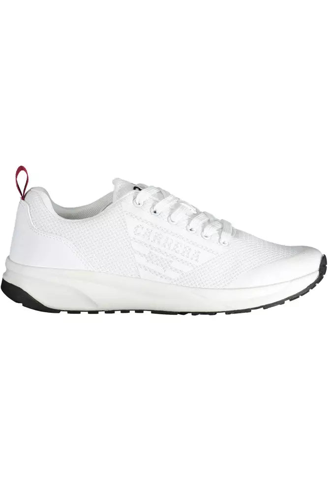 Sneaker sportive bianche eleganti con accenti di contrasto