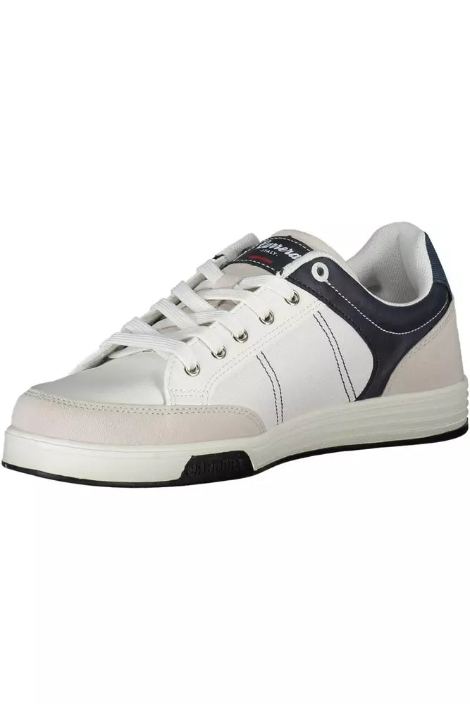 Sneaker sportive bianche eleganti con accenti contrastanti