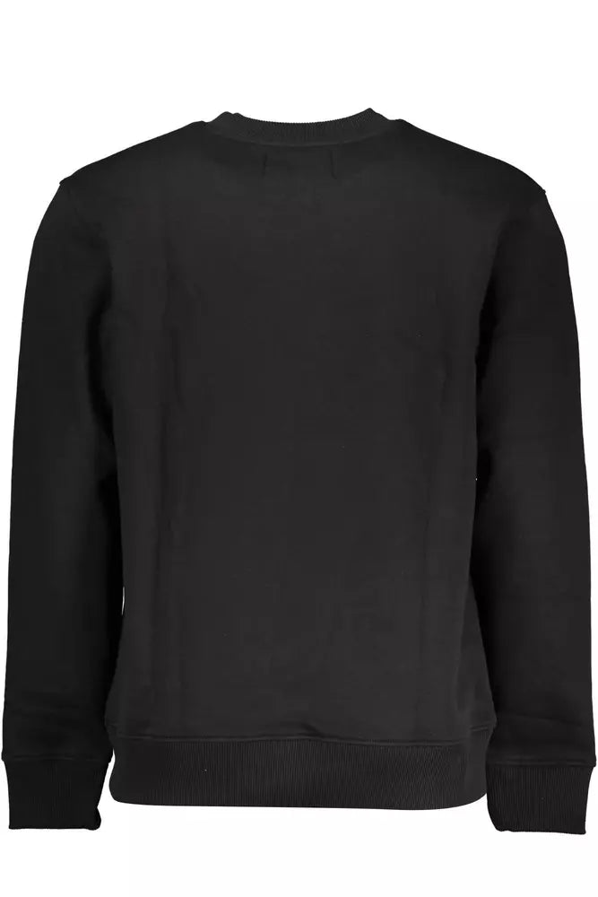 Sleek Black Embroidered Logo Sweatshirt