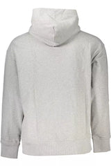 Chic Gray Hooded Sweatshirt with Signature Embroidery