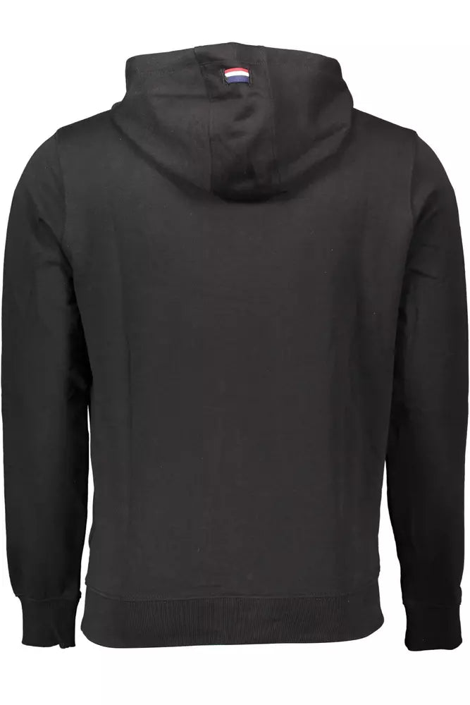 Klassisches Sweatshirt mit Kapuze -Baumwoll in Schwarz