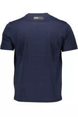 Electrify Blue Crew Neck T -tee con accento logo