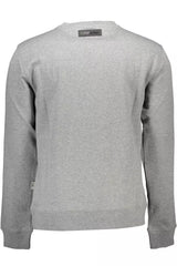 Sweinshirt gris larga gris con logotipo