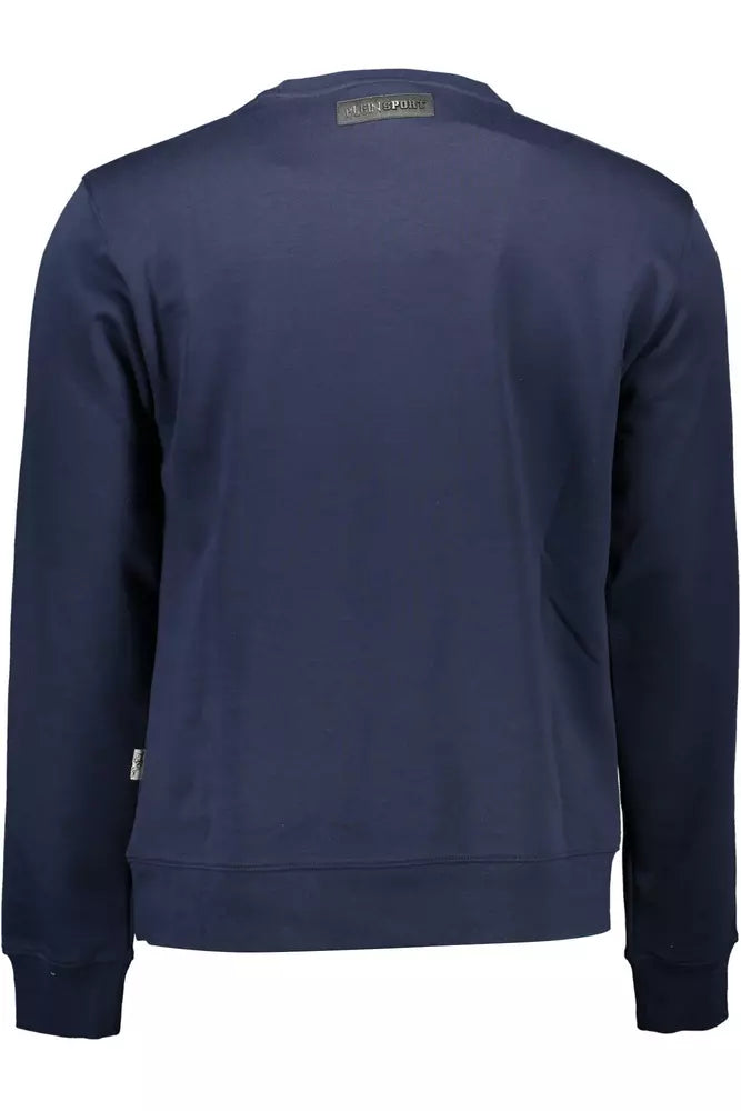 Sweat-shirt contrastant bleu athlétique