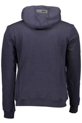 Elektrischer blauer Kontrast Hoodie mit Logo -Details