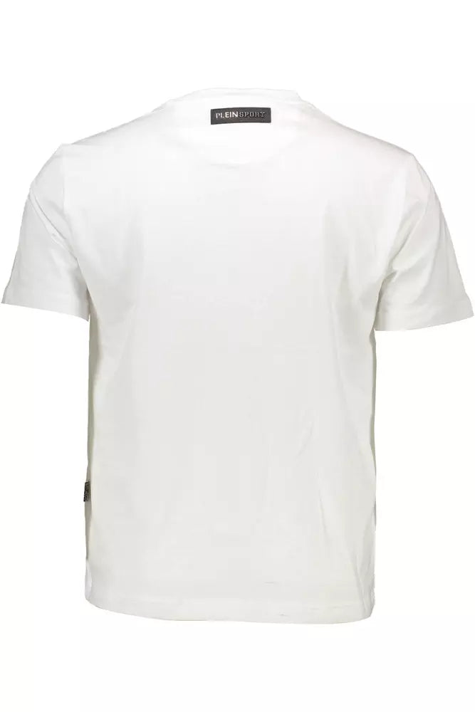 T-shirt en coton blanc chic avec des détails audacieux