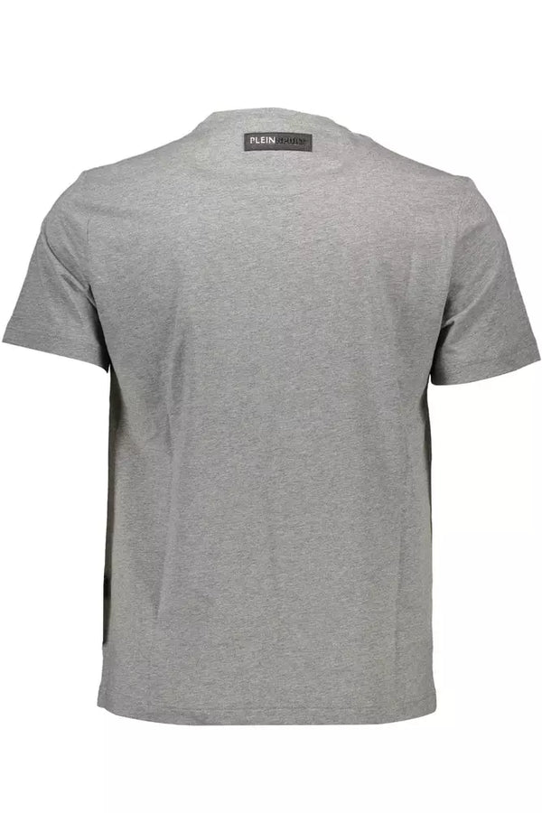 Gray Cotton Men T-Shirt