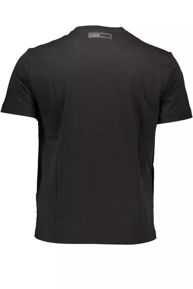 T-shirt à col en coton élégant avec imprimé emblématique