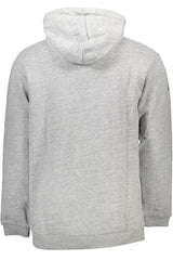 Chic Grey Hooded Longärmel Sweatshirt