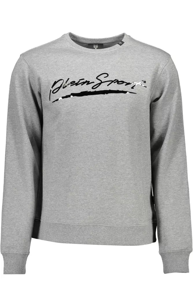 Sweat à imprimé de logo gris athlétique