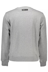 Sweat à imprimé de logo gris athlétique